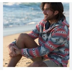 Faherty Organic Cotton Blanket Baja Hoodie Size XL